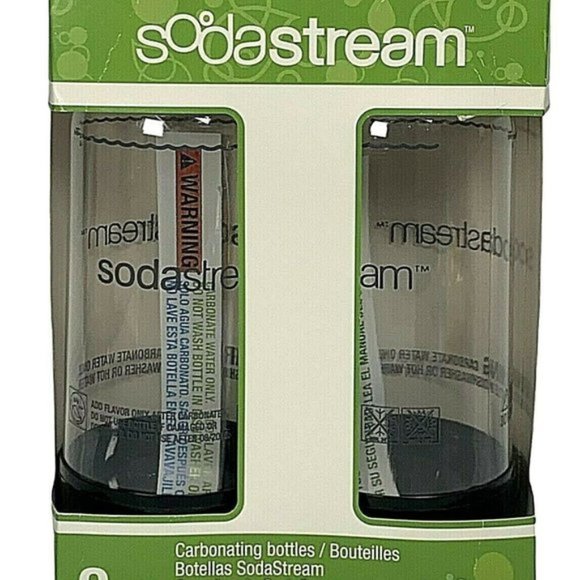 SodaStream Carbonating Bottles 2 Pack 1 Liter NEW - Picture 1 of 15